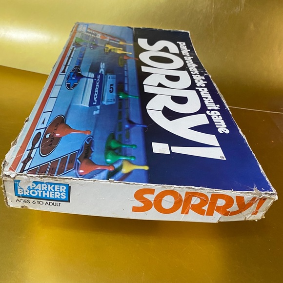 SORRY BOARD GAME VTG 1972 PARKER BROTHERS SLIDE PURSUIT GAME - Picture 11 of 14